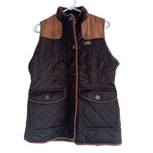 Bjacket Frans Baviera Vest Womens Size Small Brown Quilted Urban Jacket